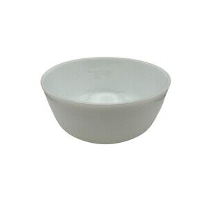 Anchor Hocking Fire King 8" Milk Glass Smooth White Mixing Bowl Angled Bottom
